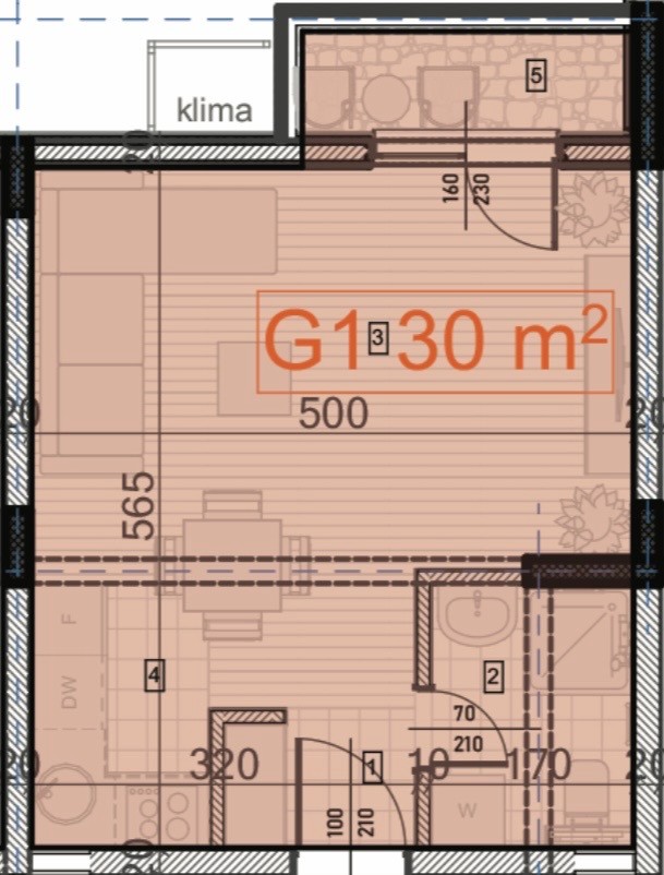 Prodaje se garsonjera 30m2 u izgradnji, Zabjelo, Podgorica
