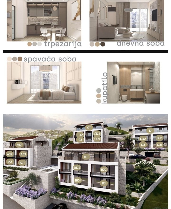 Prodaje se jednosoban stan u izgradnji,Kotor